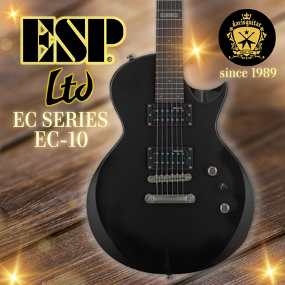 ESP LTD EC-10 Black Electric Guitar with Laney Amp, Cable, Strap, Tuner, Capo, Pick Package