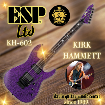ESP LTD Kirk Hammett KH-602 Purple Sparkle EMG Floyd Rose Electric Guitar