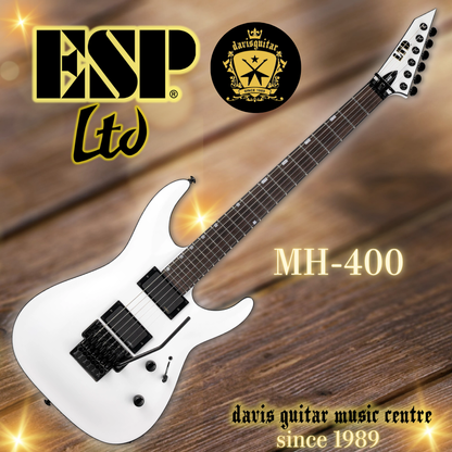 ESP LTD MH-400 Snow White Floyd Rose EMG Electric Guitar