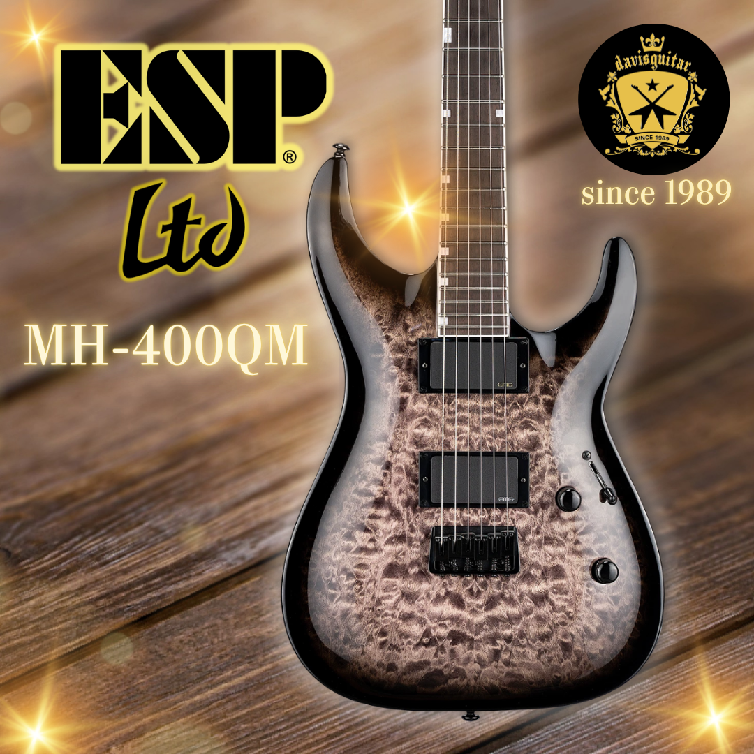 ESP LTD MH-400HT QM Quilt Maple See Through Black Sunburst EMG Electric Guitar