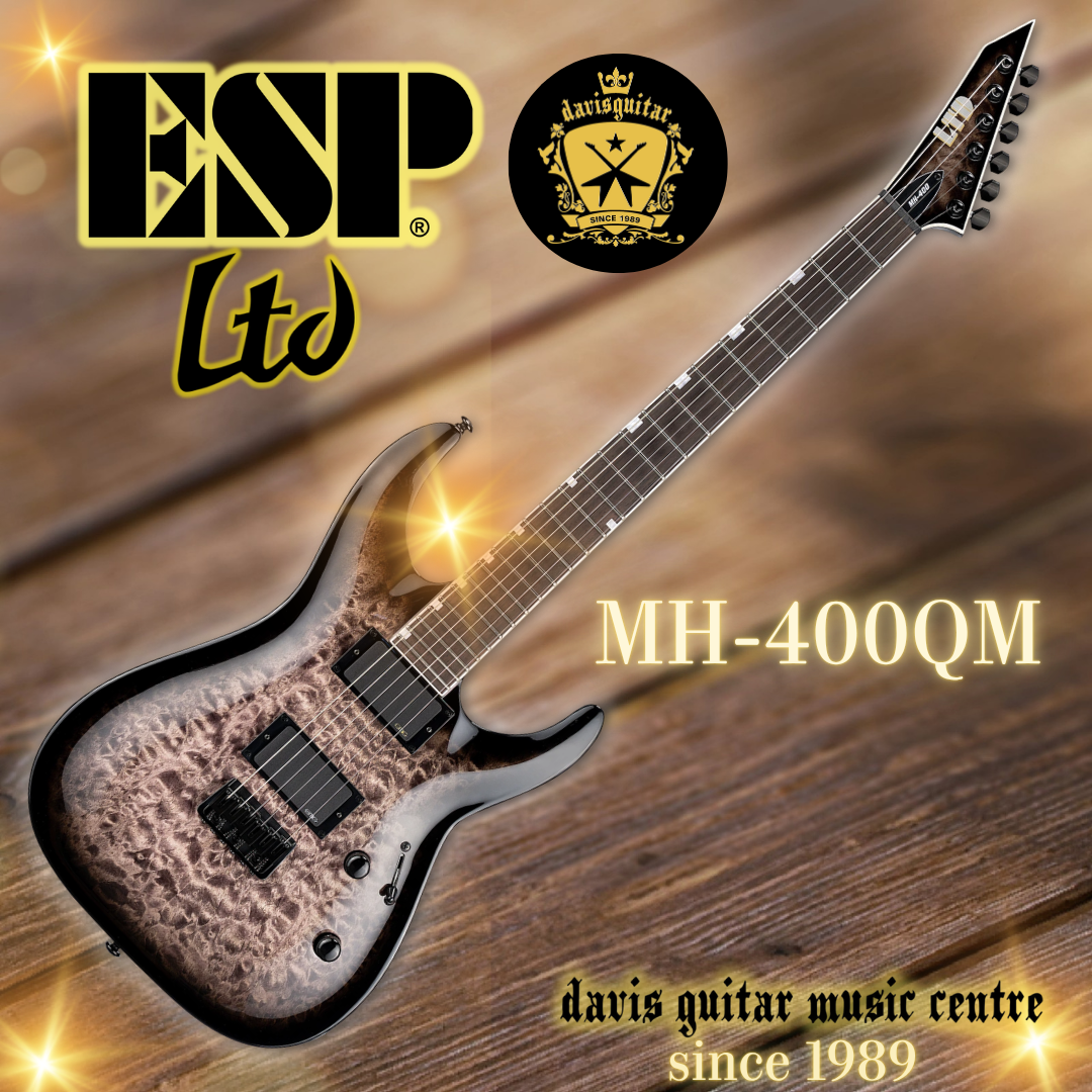 ESP LTD MH-400HT QM Quilt Maple See Through Black Sunburst EMG Electric Guitar