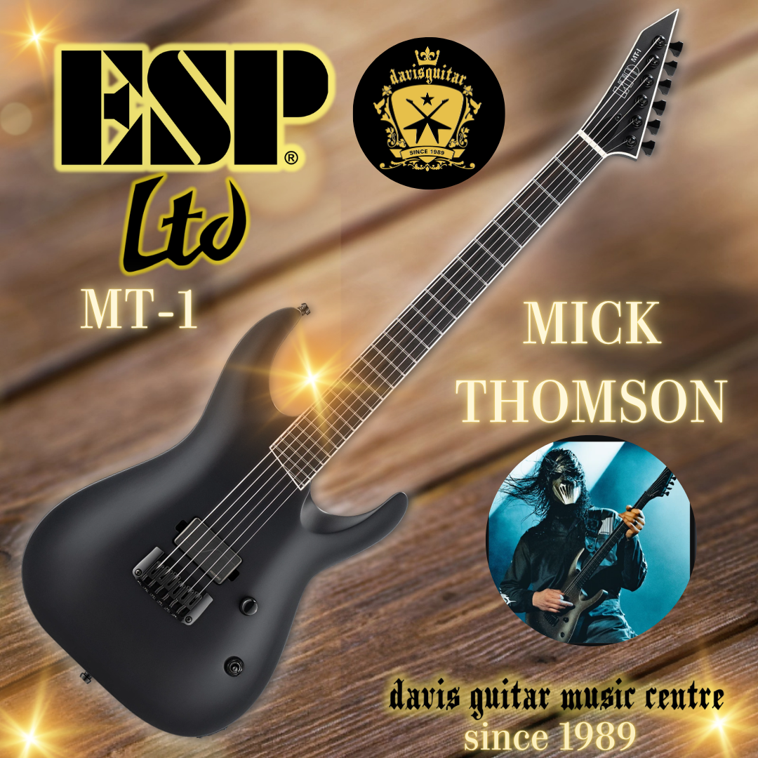 ESP LTD Mick Thomson MT-1 Satin Black Satin Electric Guitar