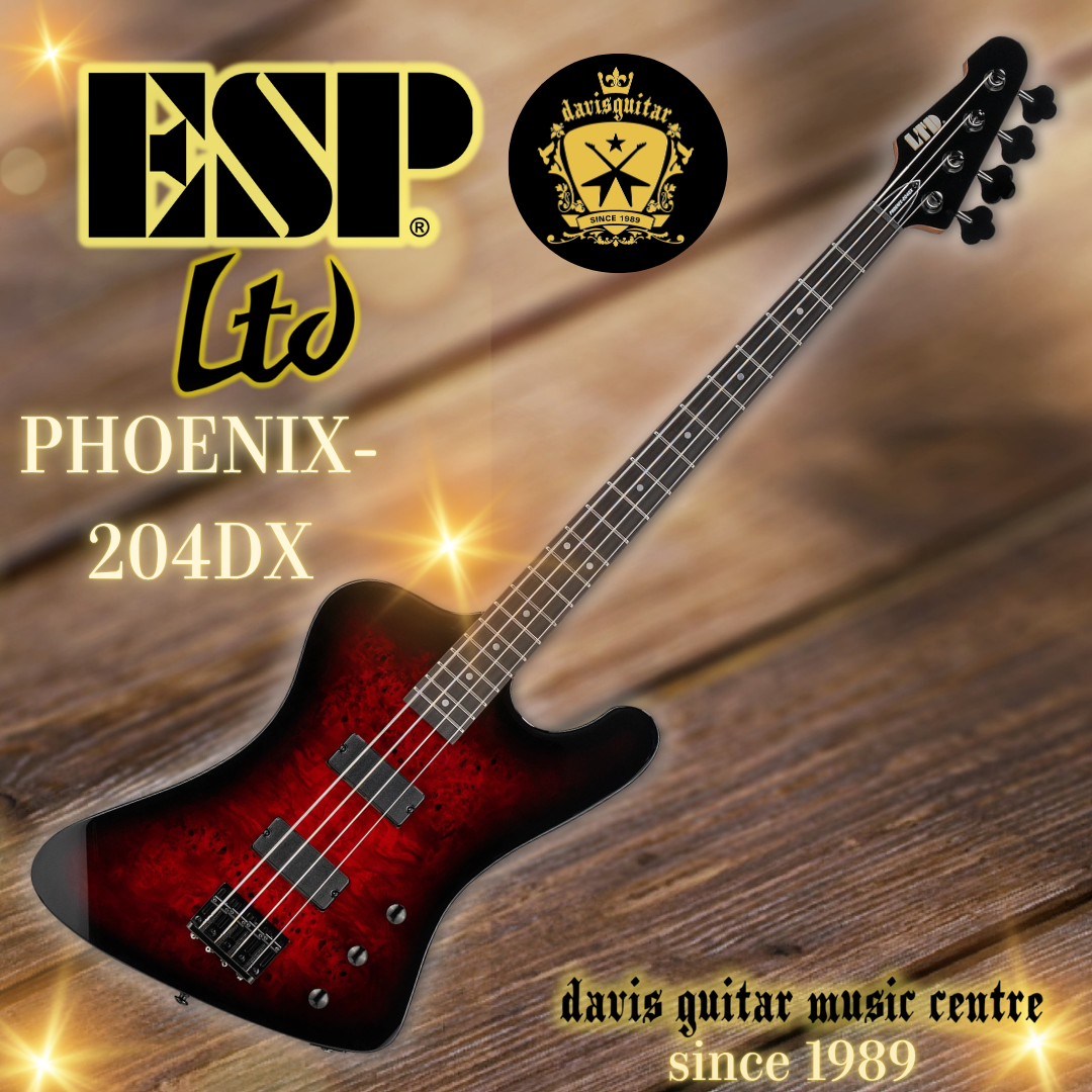ESP LTD PHOENIX-204DX 4 Strings Electric Bass Guitar Red Burst