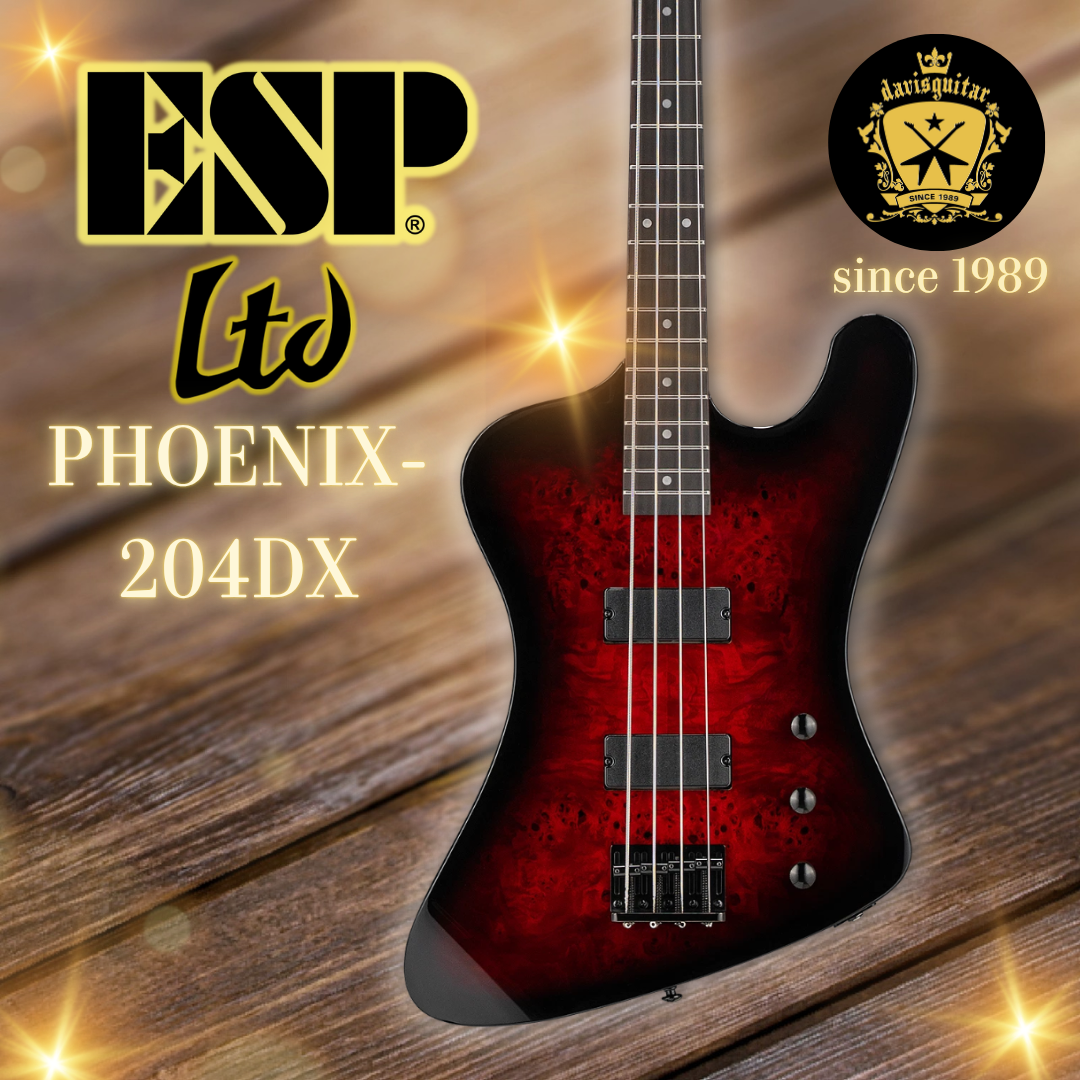 ESP LTD PHOENIX-204DX 4 Strings Electric Bass Guitar Red Burst
