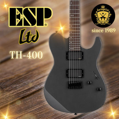 ESP LTD TH-400 Charcoal Metallic EMG Electric Guitar
