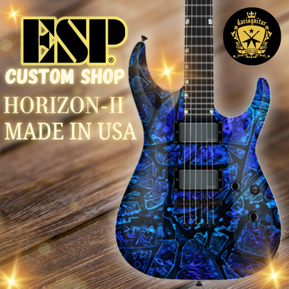 ESP USA Custom Shop Horizon-II EMG/ Seymour Duncan Ghost Flame Electric Guitar with Hardcase - Preorder