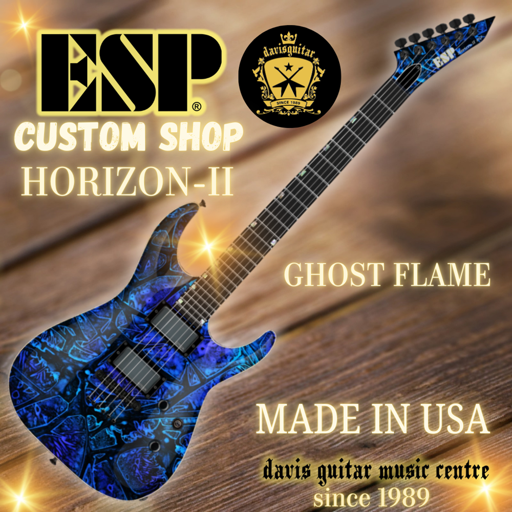 ESP USA Custom Shop Horizon-II EMG/ Seymour Duncan Ghost Flame Electric Guitar with Hardcase - Preorder