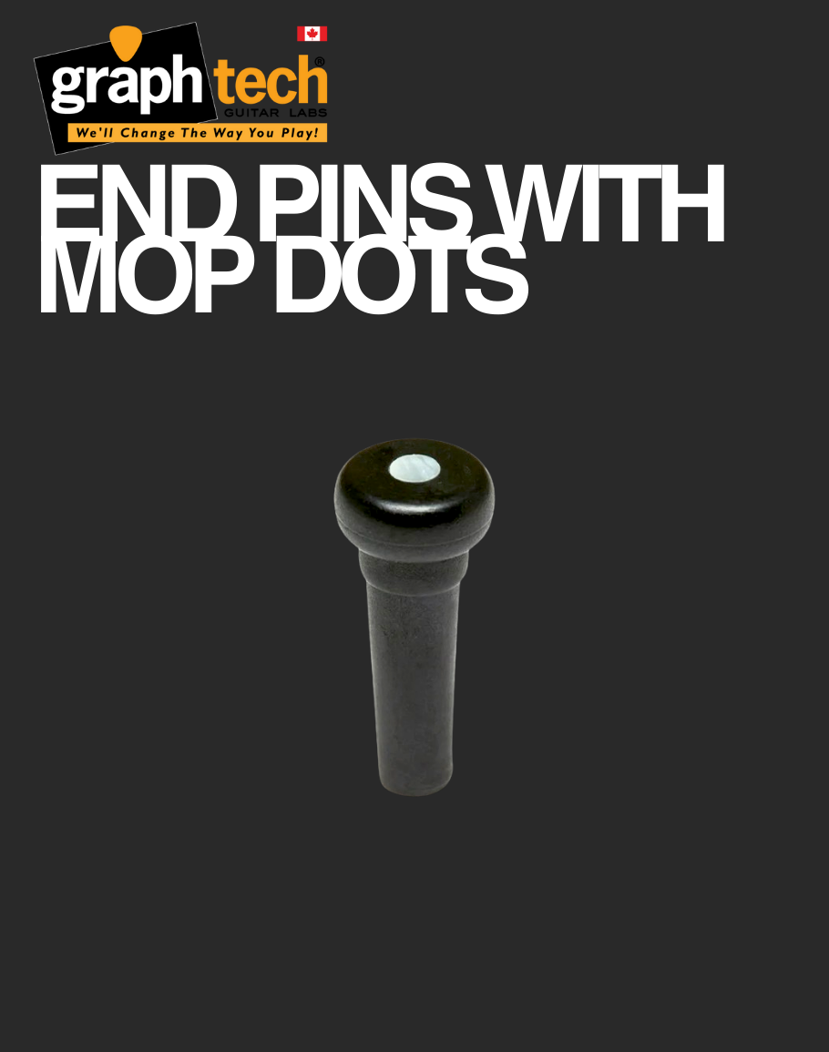Tusq End Pin Black with MOP Dots - PP-7242-00