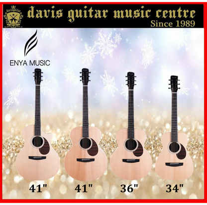 Enya EB-X1 Pro EQ Electric Acoustic Guitar 34 Inches Travel Size Built In Speaker and Bluetooth