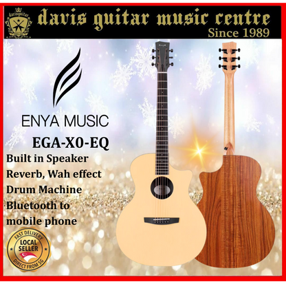 Enya 41 Inches EGA-X0-EQ Natural Electric Acoustic Guitar with Built in Bluetooth Speaker