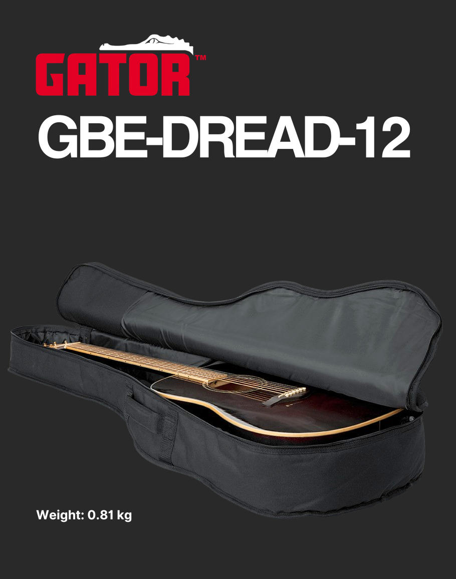 Gator Acoustic Gig Bag - GBE-Dread-12