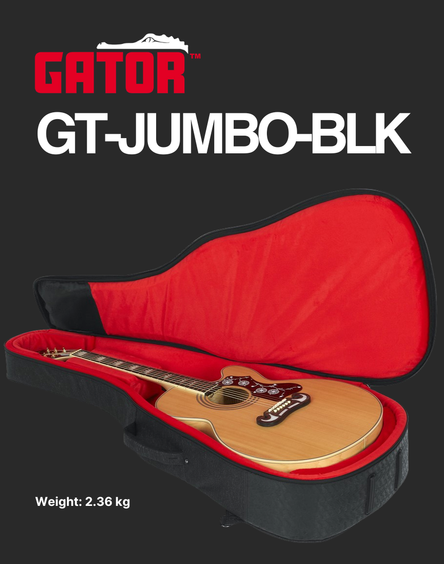 Gator Transit Acoustic Jumbo – GT-JUMBO-BLK