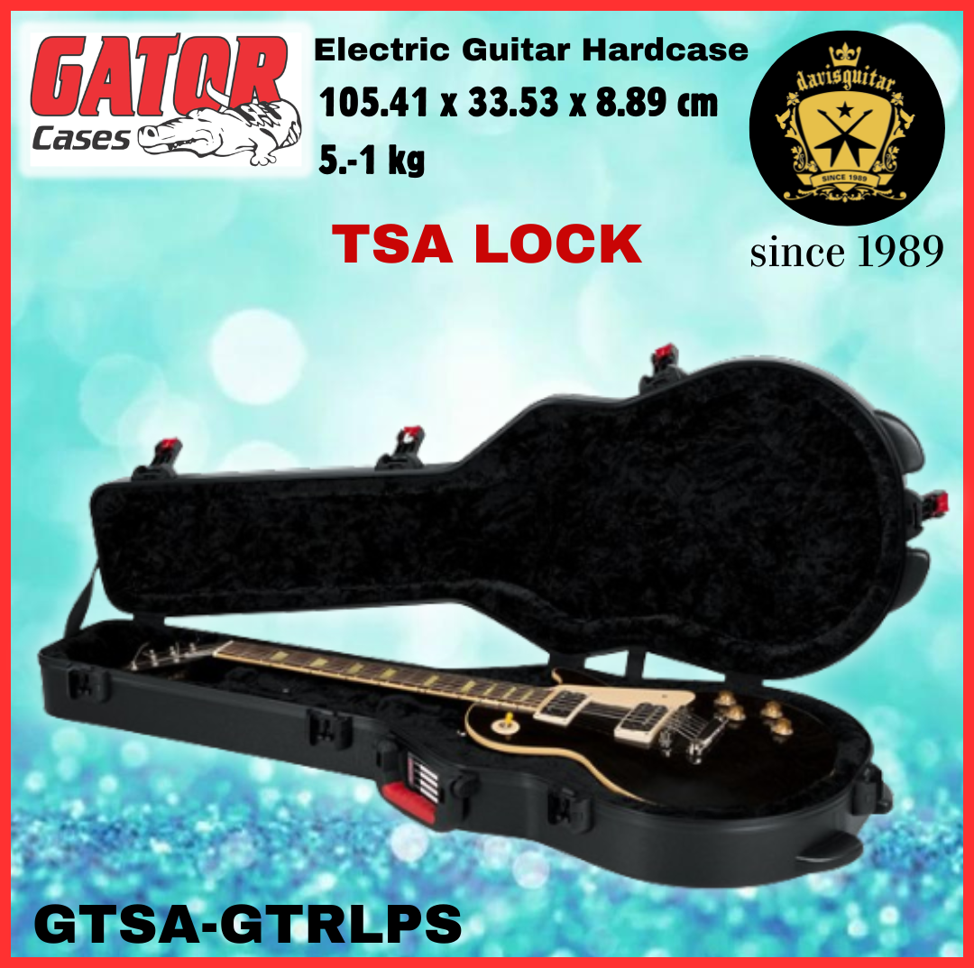 Gator Electric Guitar Molded Flight Hard case GTSA-GTRLPS Les Paul TSA Lock
