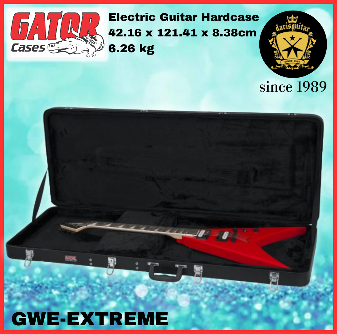 Gator Flying V , Explorer Electric Guitar GW-EXTREME Wood Hard case