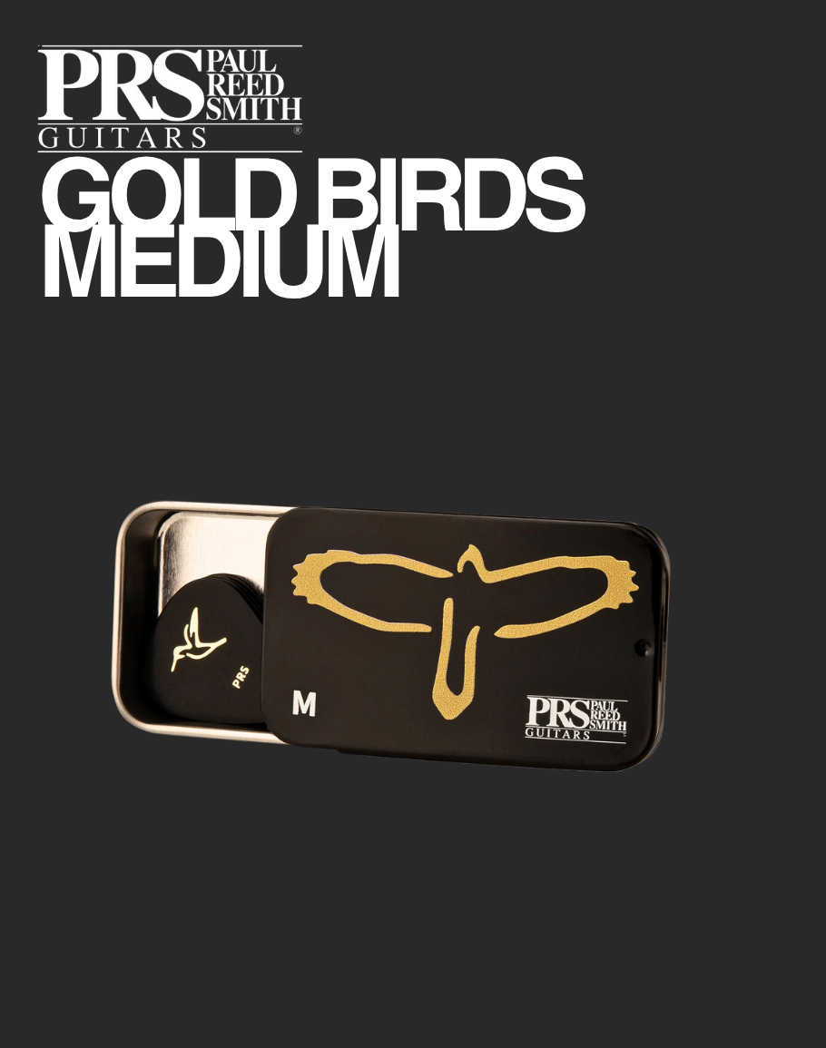 PRS Gold Birds Assorted Picks with Tin - Medium