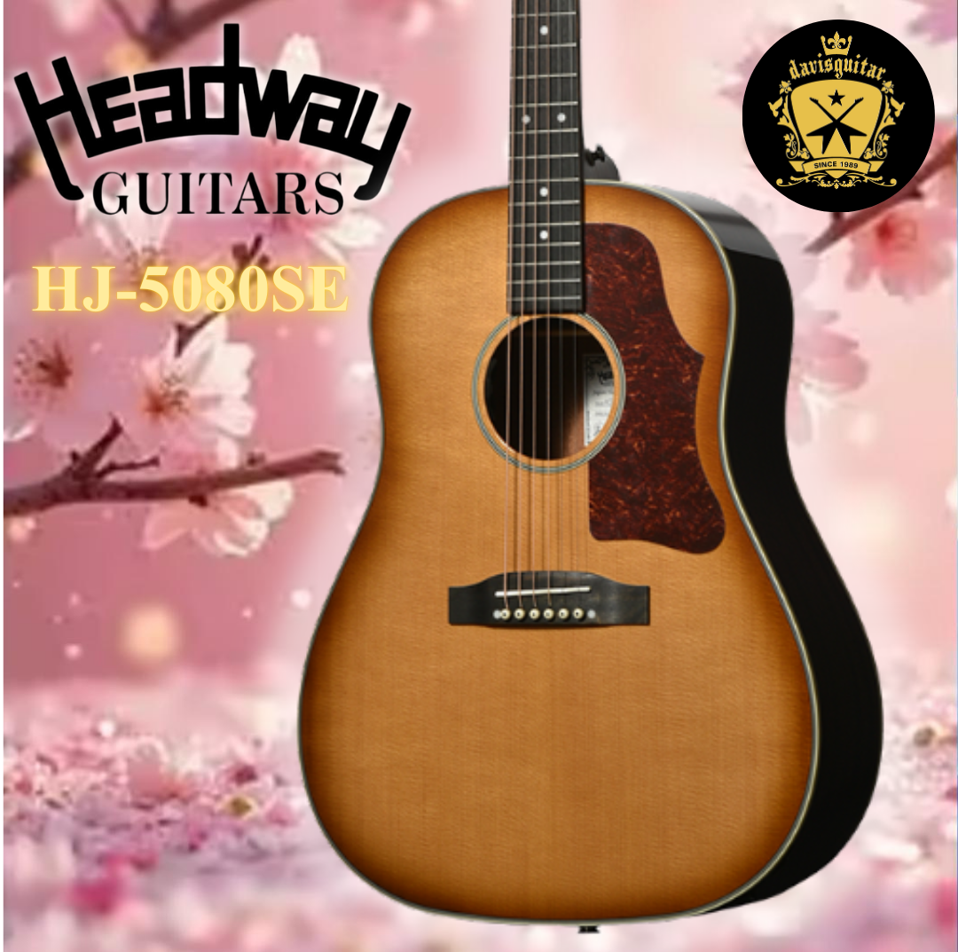 Headway HJ-5080SE Electric Acoustic Guitar Amber Sunburst