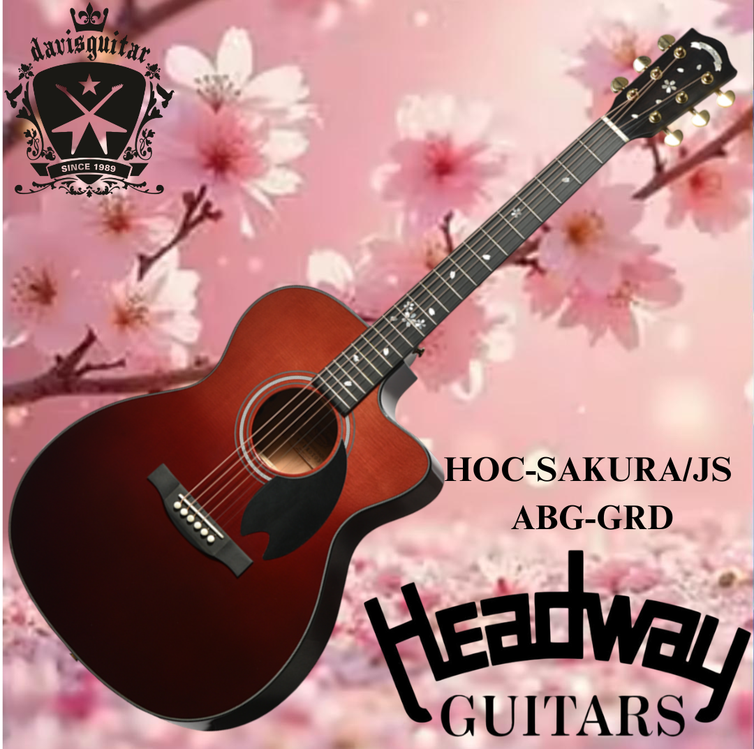 Headway Electric Acoustic Guitar HOC-SAKURA/JS ABG-GRD Sakura Autumn Burgundy Gradation