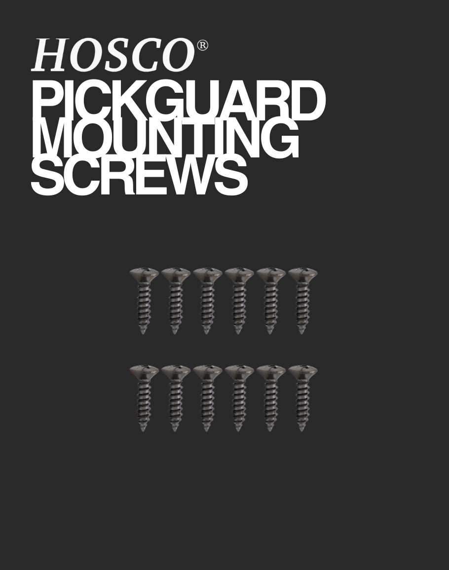 Hosco Pickguard Mounting Screws - Cosmo Black