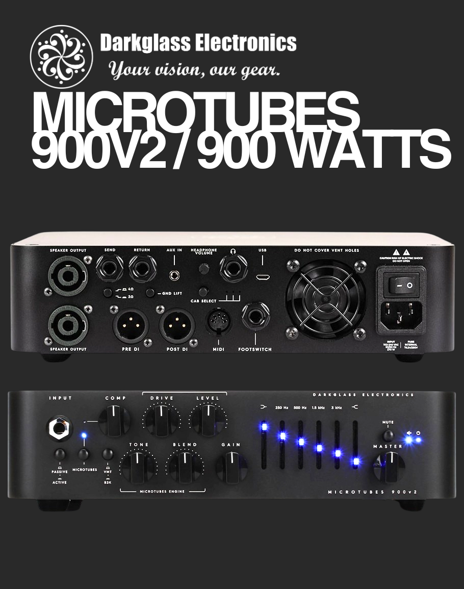 Darkglass Microtubes 900v2 900W Bass Head – Davis Guitar