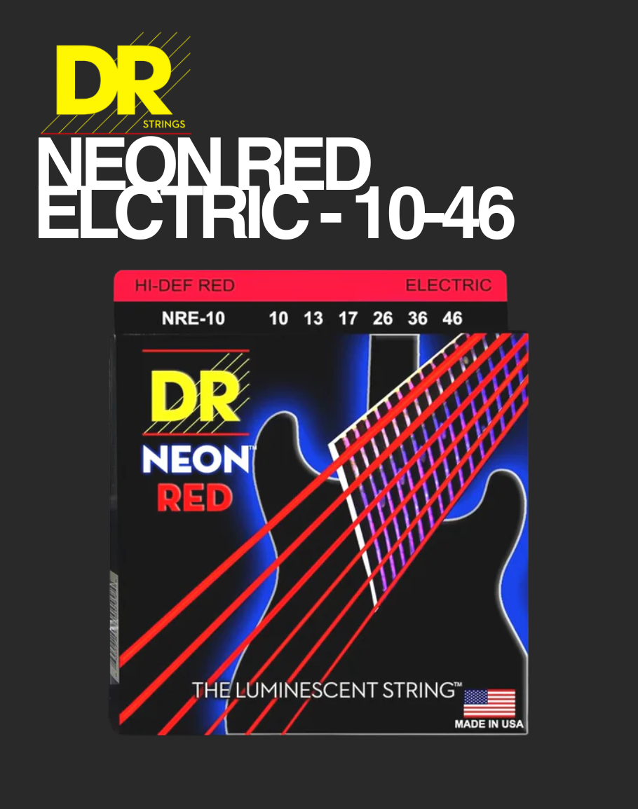 DR Electric Guitar Strings Neon Red - 10-46