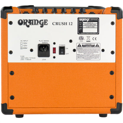 Orange Amp Crush 12 Combo for Electric Guitar 12 watts Headphone Output Aux Input