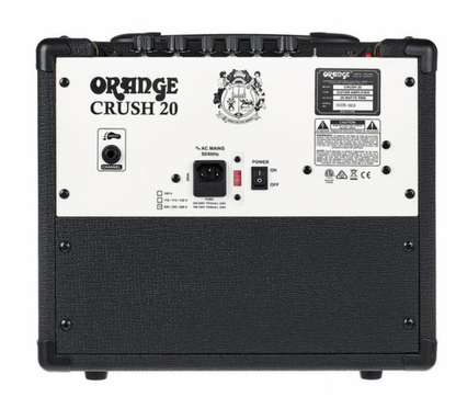 Orange Amp Crush 20 Combo for Electric Guitar 20 watts Headphone Output Aux Input Black