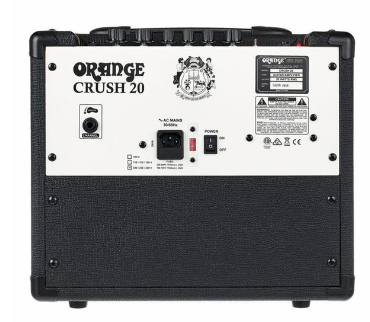 Orange Amp Crush 20 Combo for Electric Guitar 20 watts Headphone Output Aux Input Black