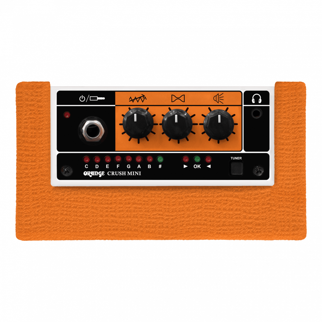 Orange Amp Mini Crush for Electric Guitar 3 watts Built in Tuner (Battery Included)