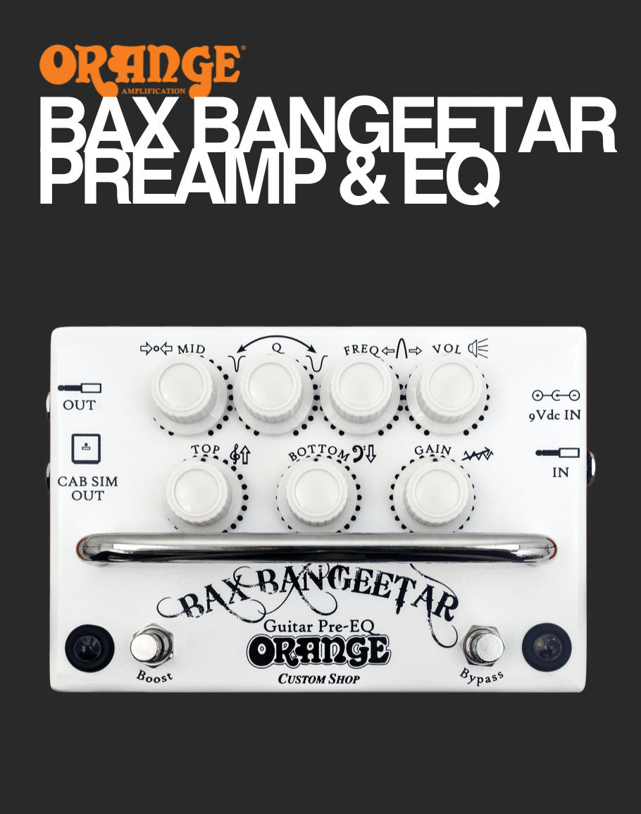 【名機】 Orange BAX BANGEETAR Guitar Pre-EQ Orange Bax Bangeetar Guitar Pedal Pre-EQ - White – Davis Guitar