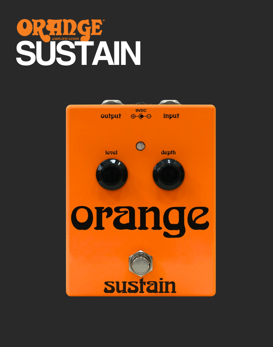 Orange Sustain Guitar Effect Pedal