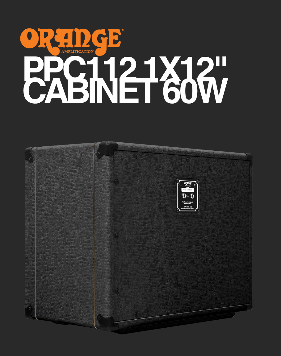 Orange PPC112 1x12" Cabinet - Black