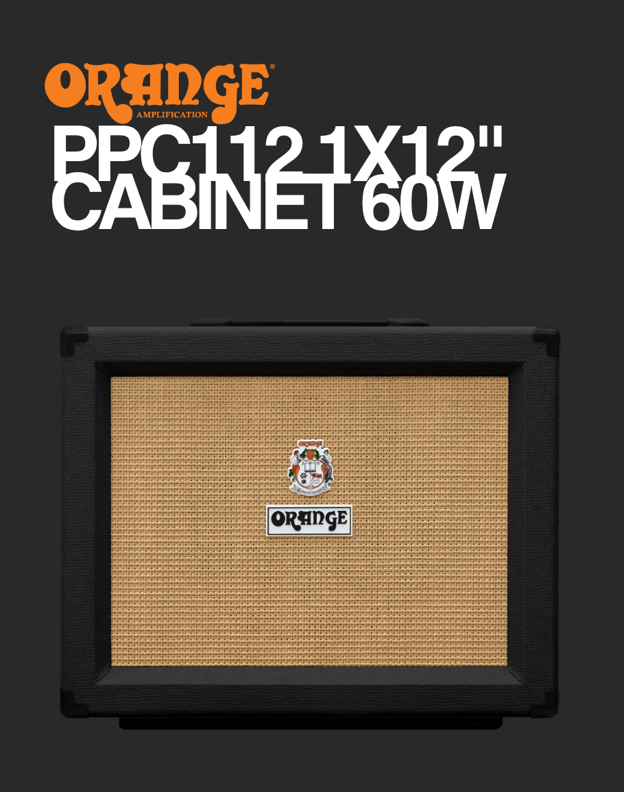 Orange PPC112 1x12" Cabinet - Black