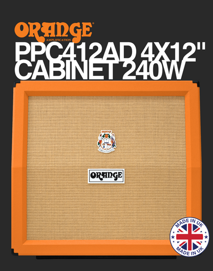 Orange PPC412AD 4x12" Electric Amp Cabinet 240 watts (Made in UK)