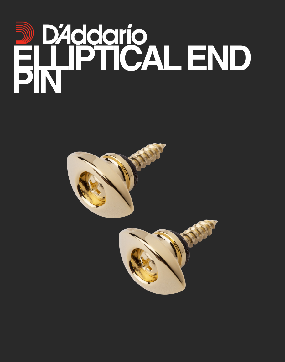 D'Addario Elliptical End Pins - Gold – Davis Guitar