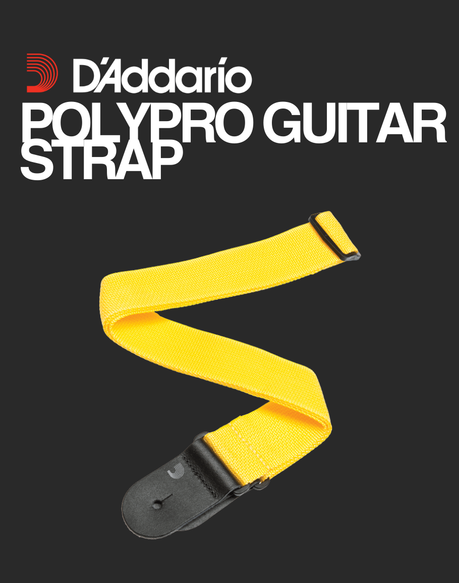 D'Addario Polypro Guitar Strap - Yellow