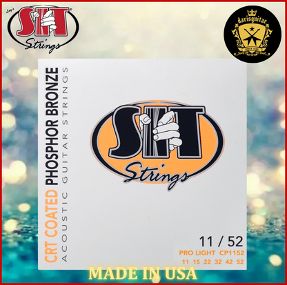 SIT CRT 11-52 Coated Phosphor Bronze Pro Light Acoustic Guitar Strings