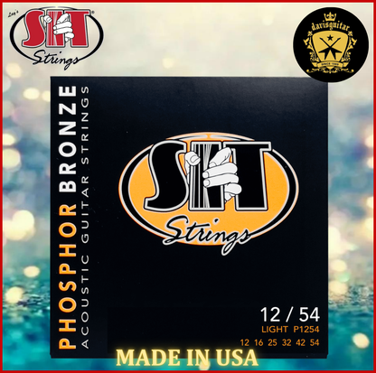 SIT P1254 Acoustic Guitar String Phosphor Bronze 12-54 Light