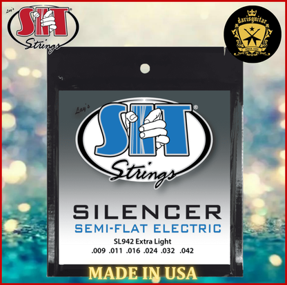 SIT 9-42 Silencer Semi-Flat Nickel Electric Guitar Strings