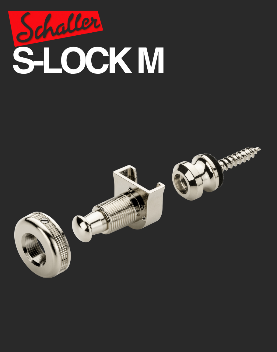 Schaller S-Lock Strap Locks - Nickel
