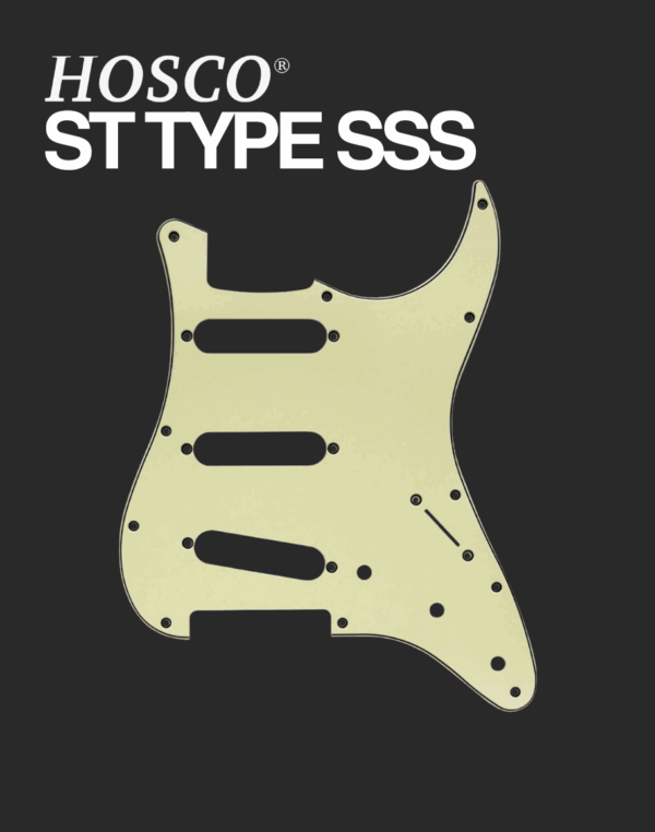 Hosco ST type SSS Pickguard - Mint Green