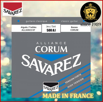 Savarez 500AJ Classical Guitar Nylon Strings Alliance Corum Fluoro Carbon High Tension