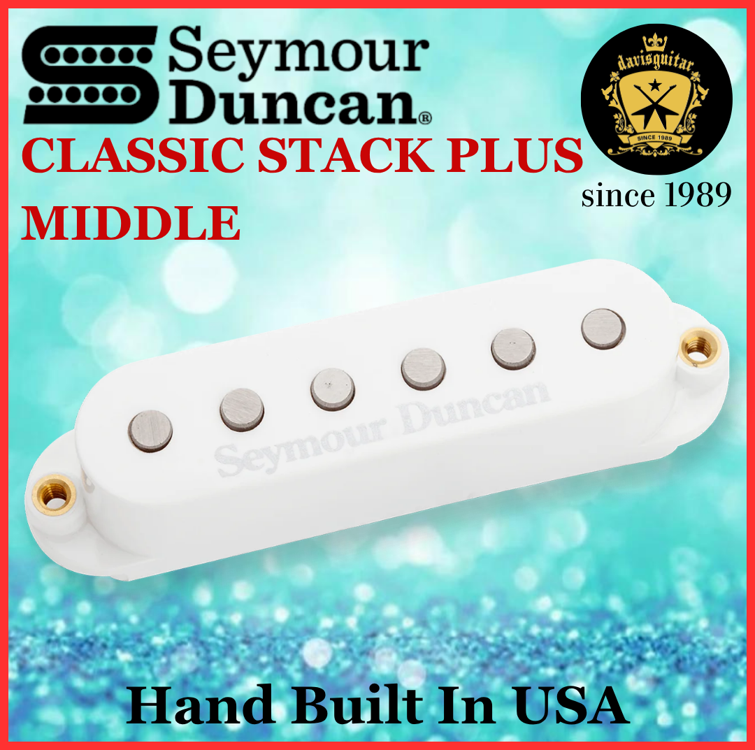 Seymour Duncan Classic Stack Plus Middle White Single Coil Electric Guitar Pickup