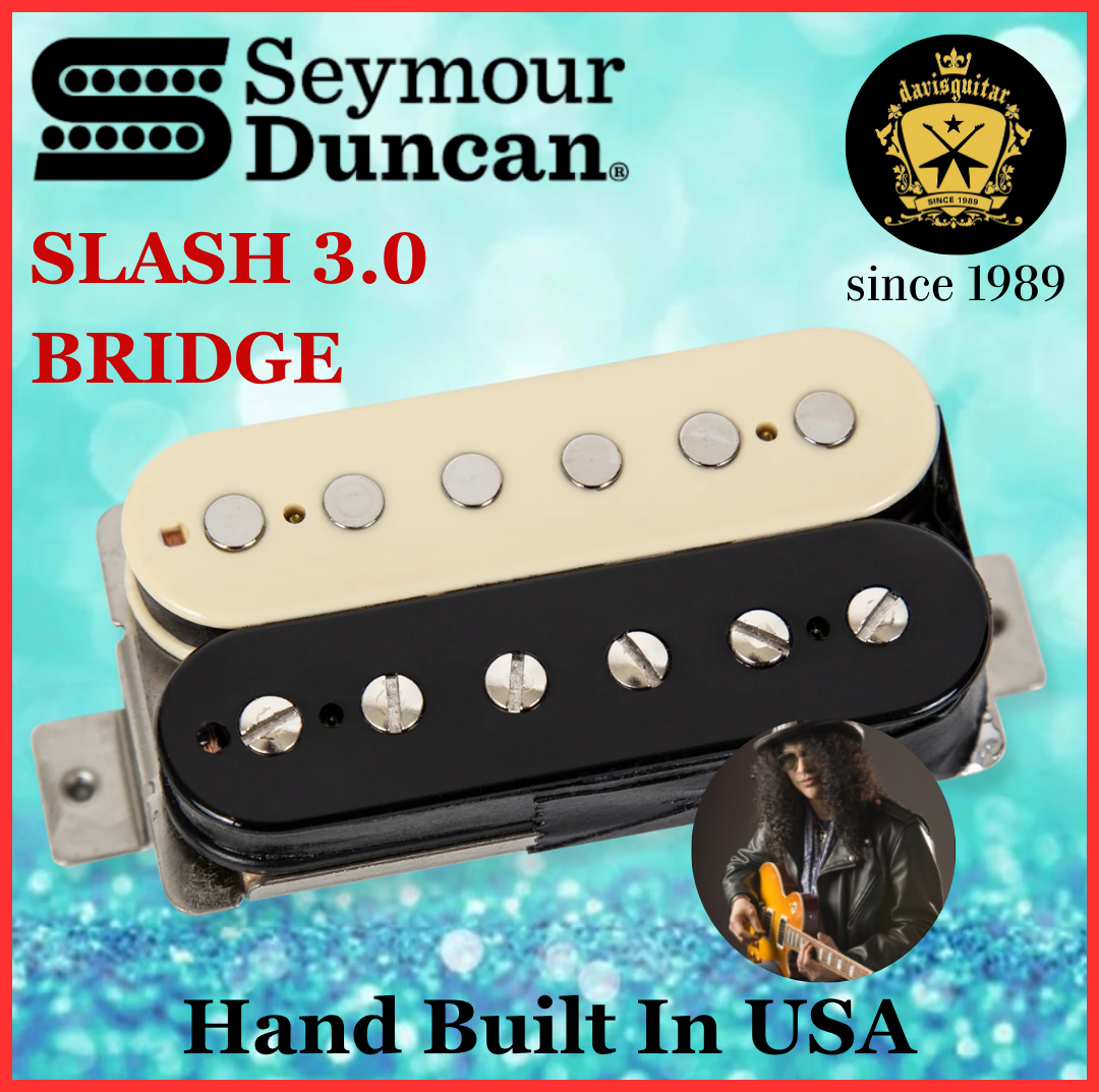 Seymour Duncan Slash 3.0 Bridge Reverse Zebra Humbucker Electric Guitar Pickup