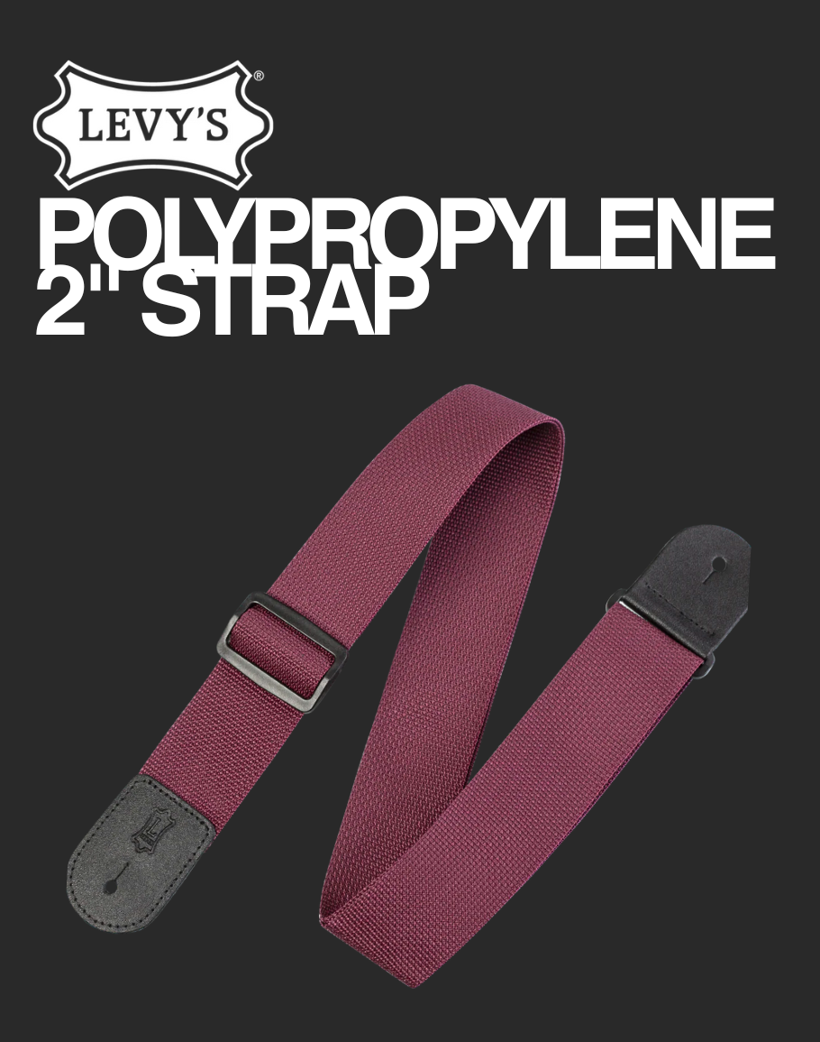 Levy's Guitar Strap - M8POLY-BURGUNDY