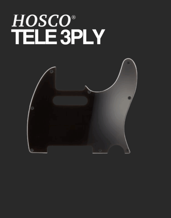 Hosco Tele 3ply Pickguard - Black