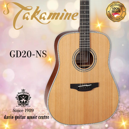 Takamine GD20-NS Solid Cedar Top Dreadnought Body Acoustic Guitar