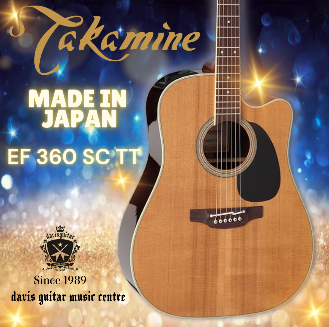 Takamine Electric Acoustic Guitar EF360SC-TT Dreadnought Cutaway Made In Japan