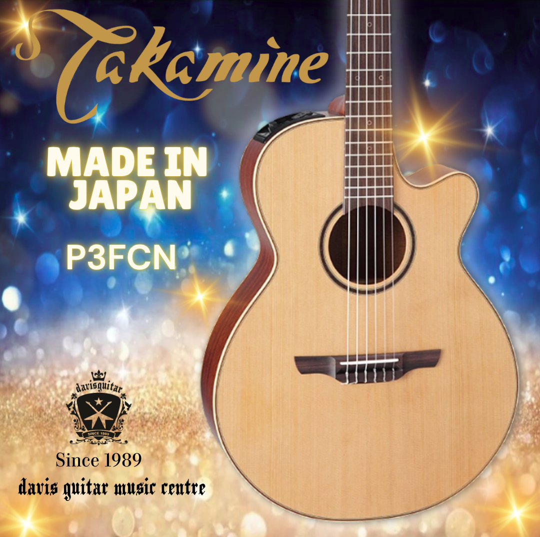 Takamine Electric Classical Guitar P3FCN Cutaway Made In Japan