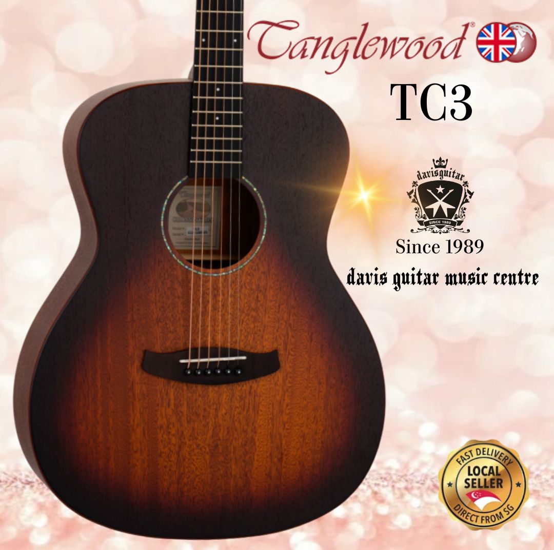 Tanglewood Acoustic Guitar TC3 Satin Sunburst Folk