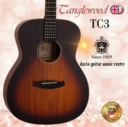 Tanglewood Acoustic Guitar TC3 Satin Sunburst Folk